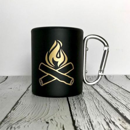 Happy Camper Karabiner-Tasse mit Deckel