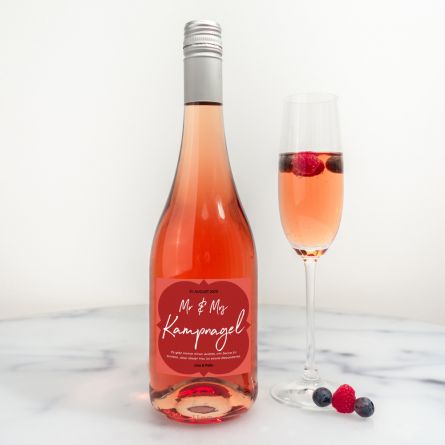 Personalisierbarer Secco zur Hochzeit