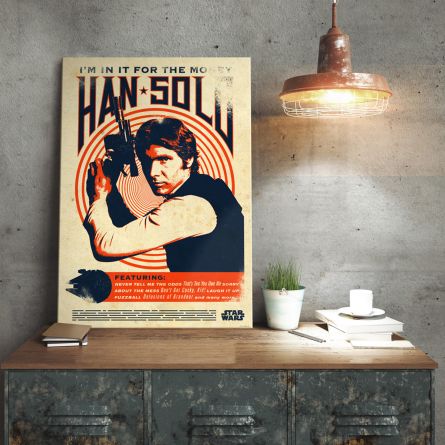 Star Wars Metallposter - Han Solo Retro