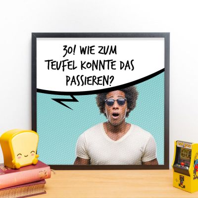 Personalisierbares Poster mit Foto und Sprechblase Personalisierbares Poster mit Foto und Sprechblase