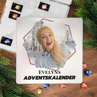 Adventskalender - Pralinen Metallbox mit Bild und Text Adventskalender - Pralinen Metallbox mit Bild und Text