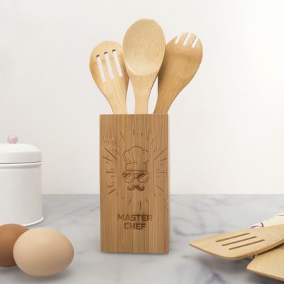 Personalisierbares Kochlöffel-Set inkl. Box Master Chef Personalisierbares Kochlöffel-Set inkl. Box Master Chef