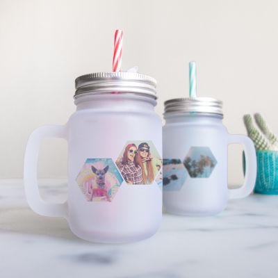 Personalisierbares Henkelglas mit 4 Bilder Personalisierbares Henkelglas mit 4 Bilder